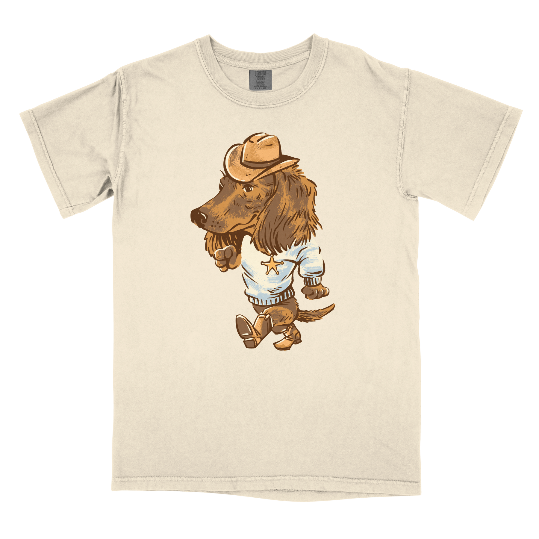 Starkville Sausage Dog Society - Walkin Weenie Cowboy - CC - 1717 - SS Crew - Ivory