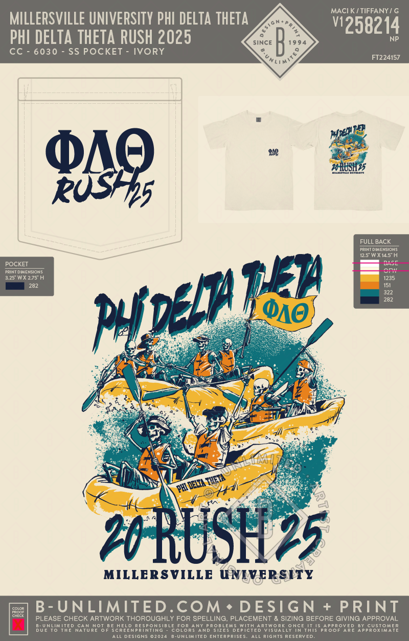 Millersville University Phi Delta Theta - Phi Delta Theta Rush 2025 - CC - 6030 - SS Pocket - Ivory