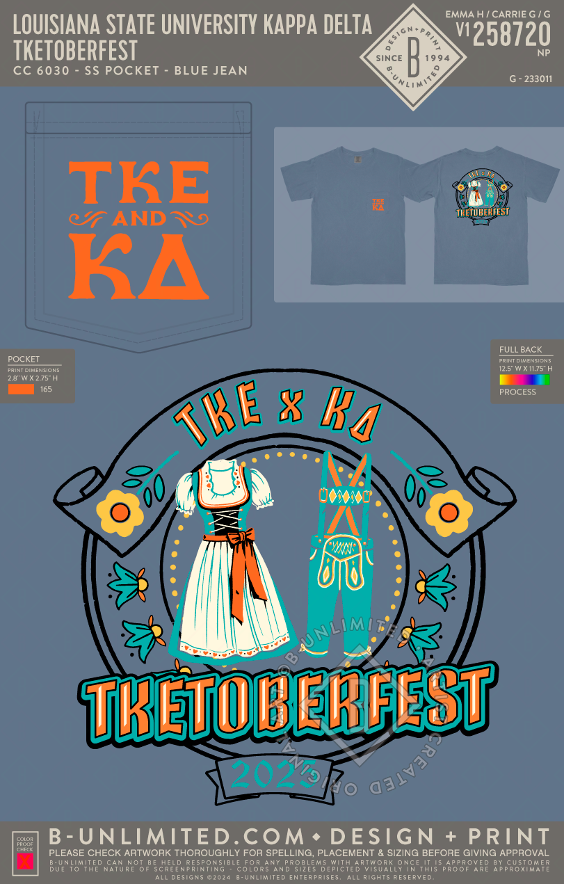 Louisiana State University Kappa Delta - tketoberfest - CC - 6030 - SS Pocket - Blue Jean