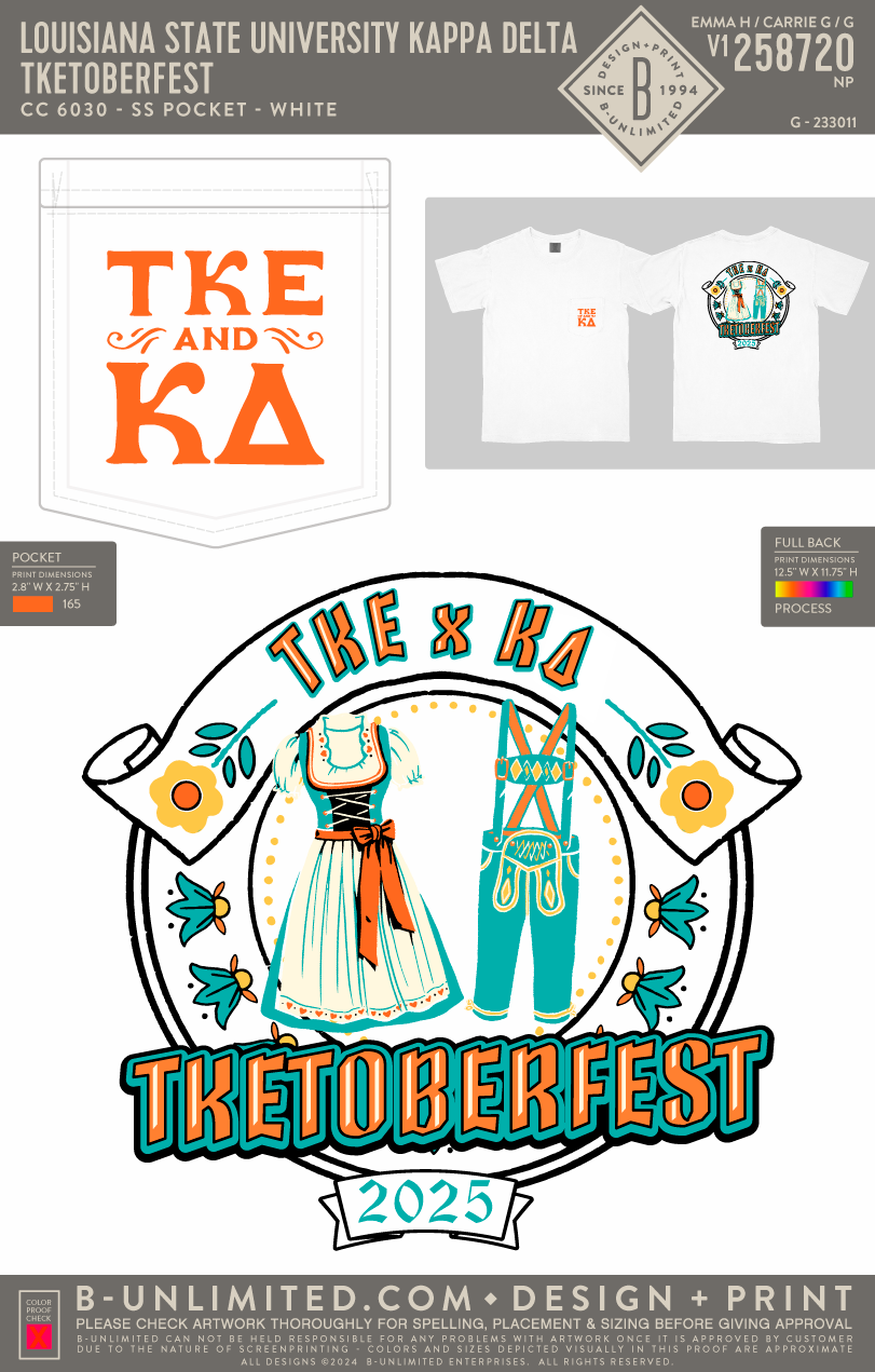 Louisiana State University Kappa Delta - tketoberfest - CC - 6030 - SS Pocket - White