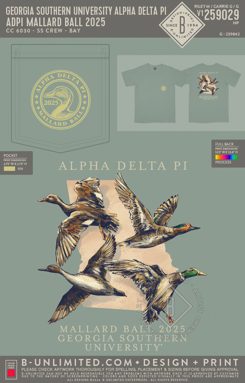 Georgia Southern University Alpha Delta Pi - ADPI Mallard Ball 2025 - CC - 6030 - SS Pocket - Bay