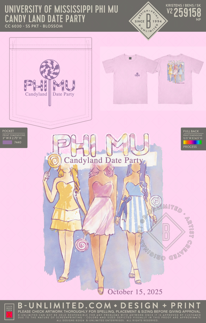 University of Mississippi Phi Mu - Candy Land Date Party - CC - 6030 - SS Pocket - Blossom