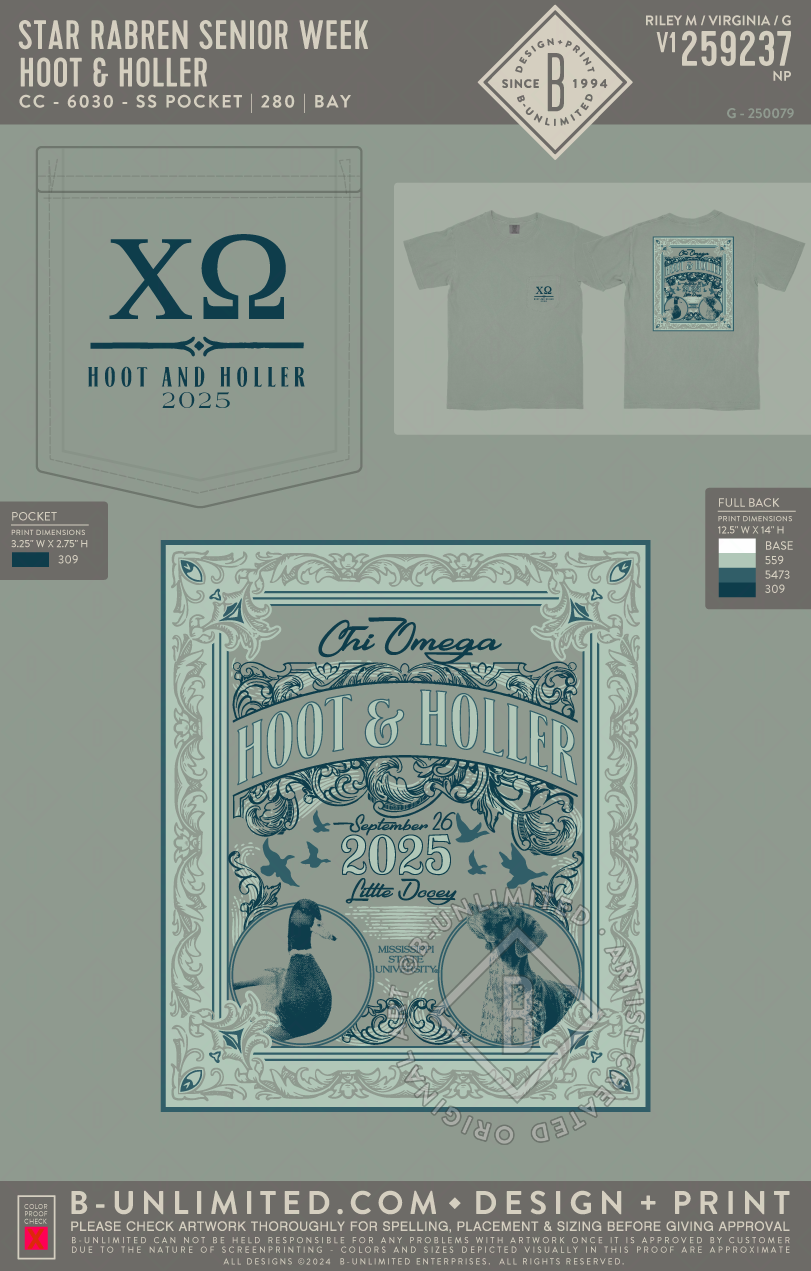 Star Rabren Senior Week - Hoot & Holler - CC - 6030 - SS Pocket - Bay