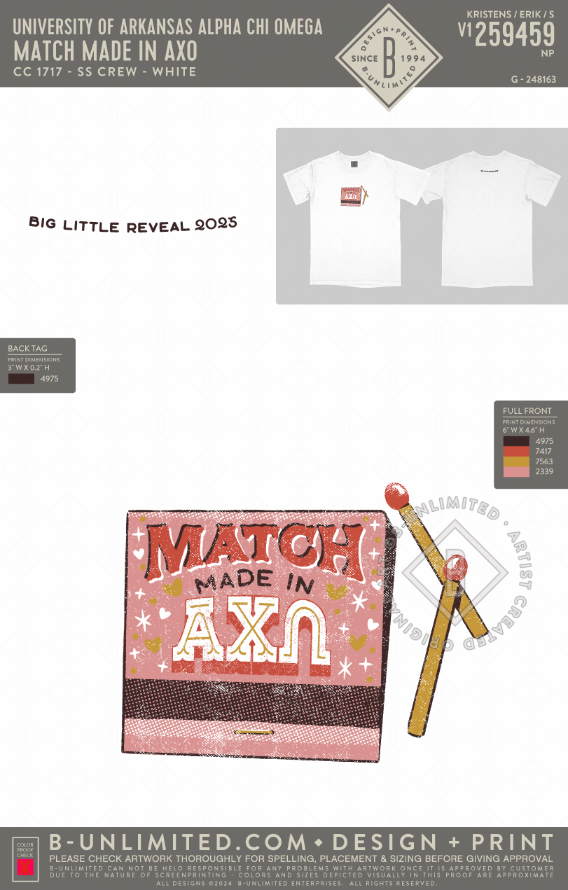 UofA AXO - Match Made in AXO - CC - 1717 - SS Crew - White