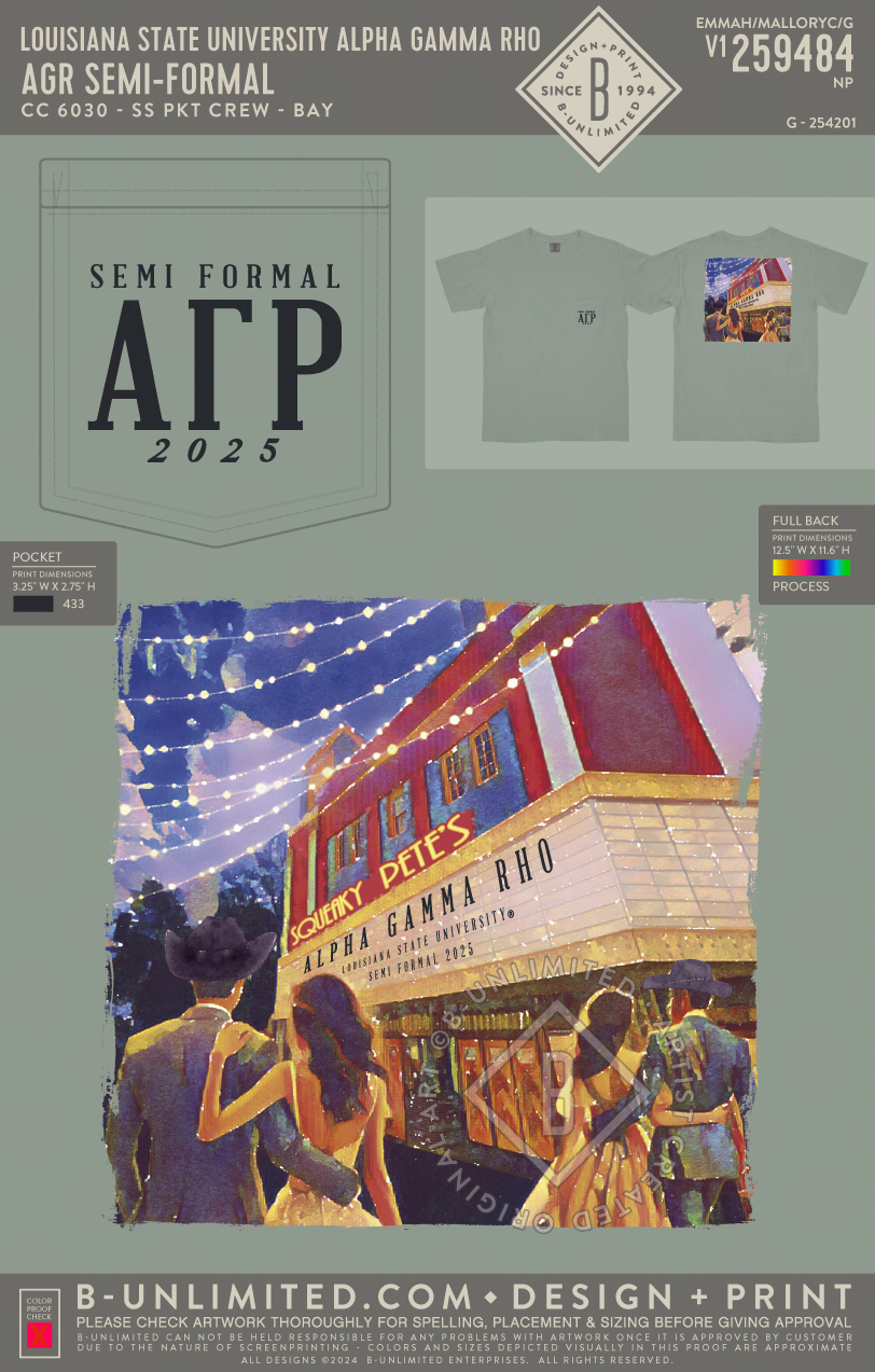 Louisiana State University Alpha Gamma Rho - AGR Semi-Formal - CC - 6030 - SS Pocket - Bay