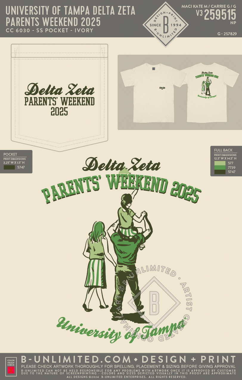 University of Tampa Delta Zeta - Parents weekend 2025 - CC - 6030 - SS Pocket - Ivory