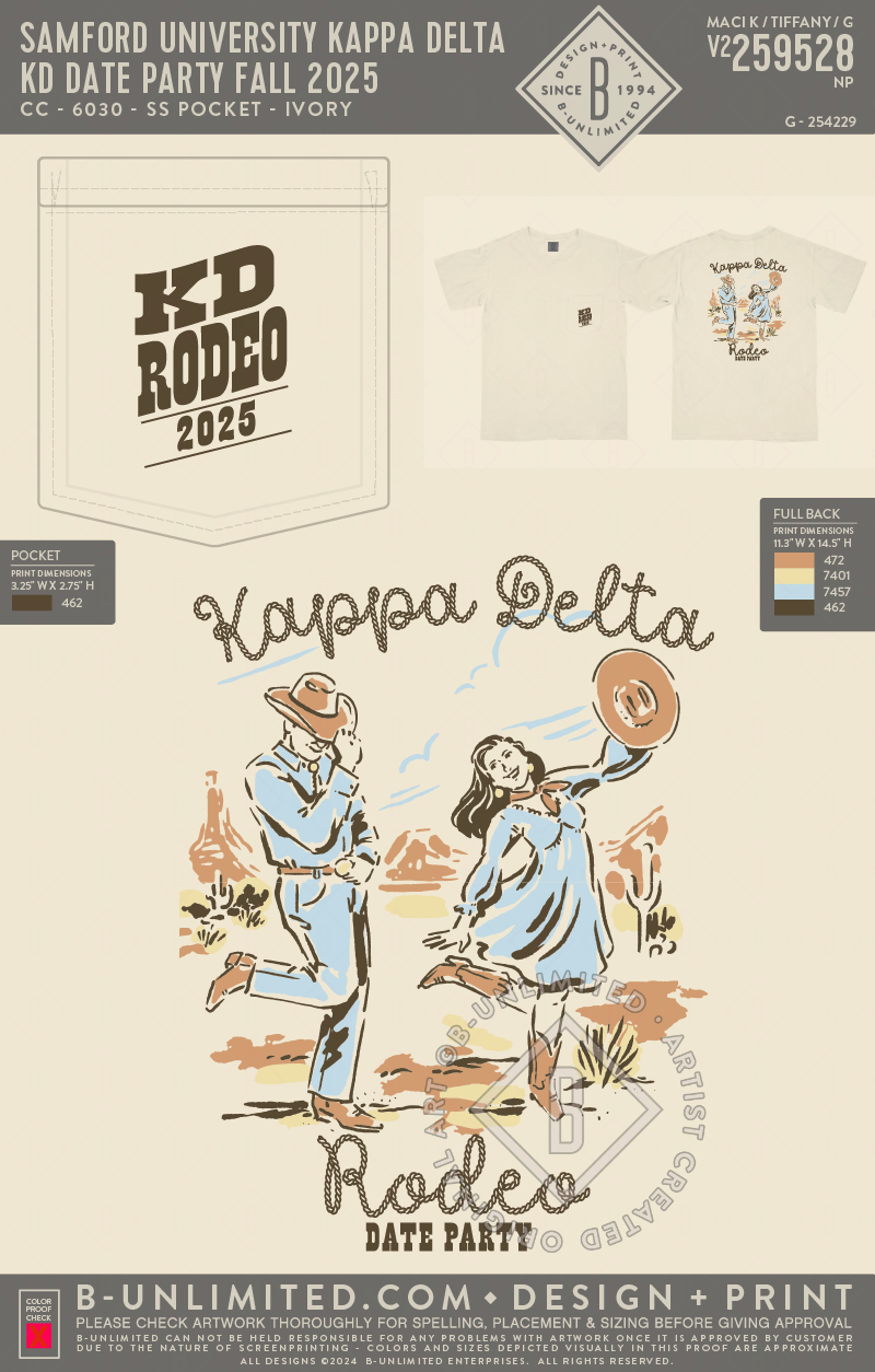 Samford University Kappa Delta - KD Date Party Fall 2025 - CC - 6030 - SS Pocket - Ivory
