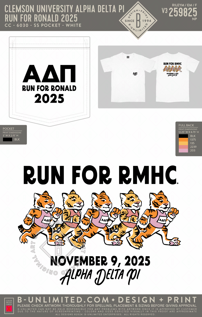 Clemson University Alpha Delta Pi - Run for Ronald 2025 - CC - 6030 ...