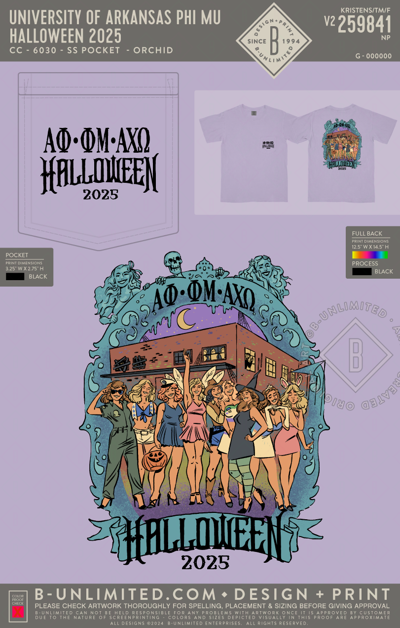 University of Arkansas Phi Mu - Halloween 2025 - CC - 6030 - SS Pocket - Orchid