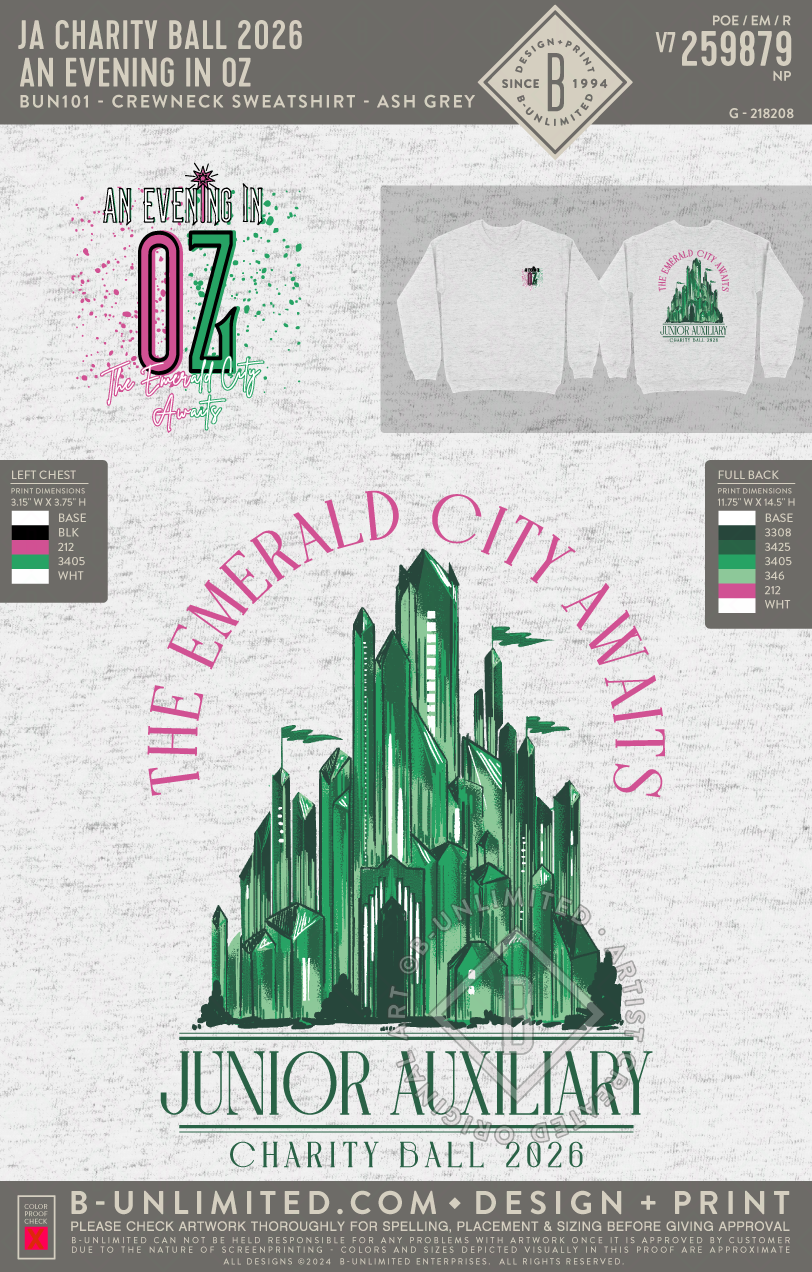 JA Charity Ball 2026 - An Evening in OZ - B-Unlimited BUN101 - Ash