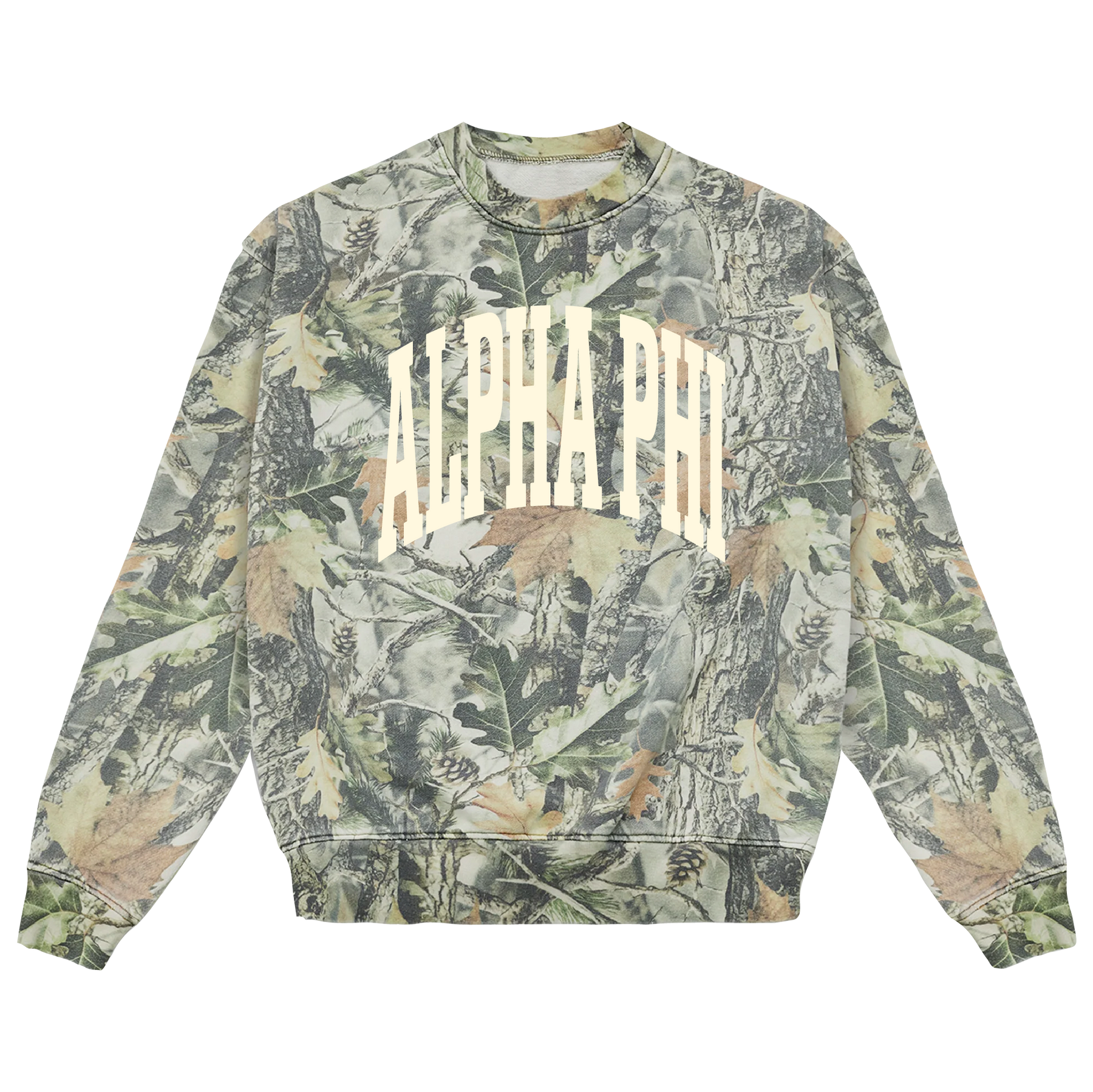 B-Greek - Camo Arch Crewneck - Alpha Phi
