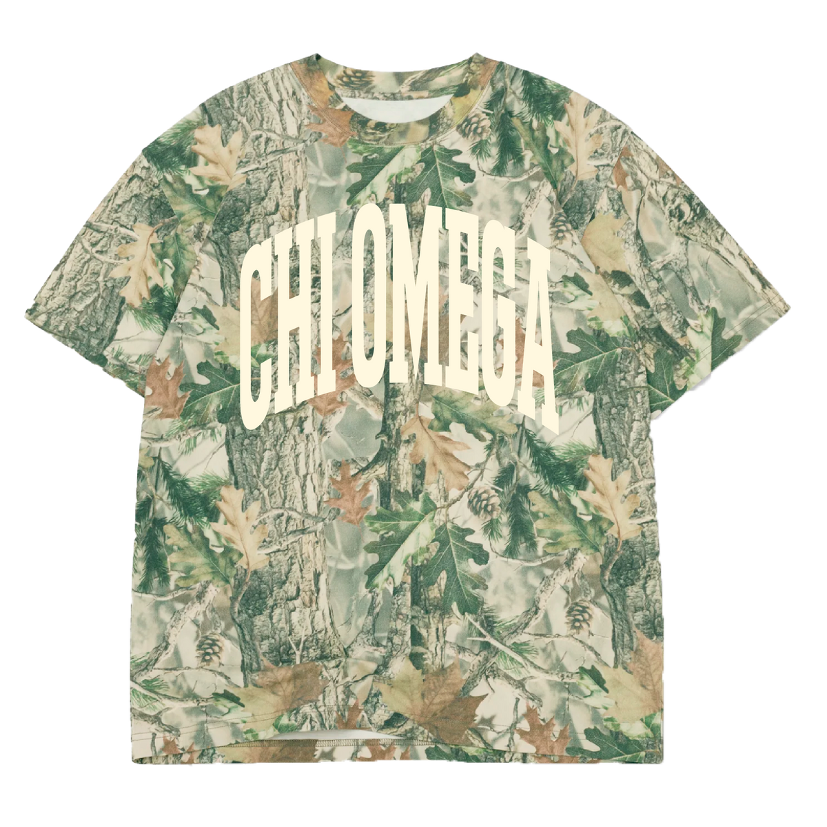 B-Greek - Camo Arch T-Shirt - Chi Omega