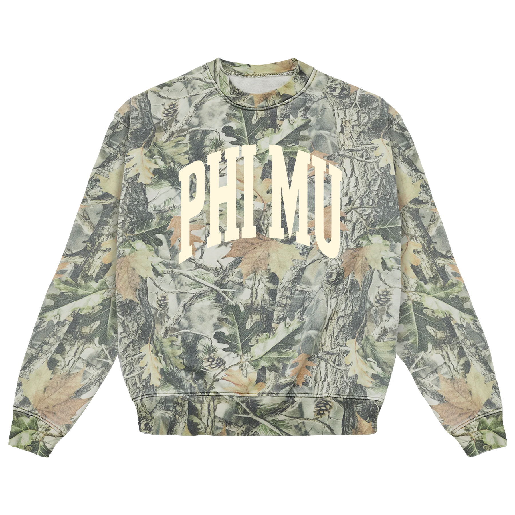B-Greek - Camo Arch Crewneck - Phi Mu