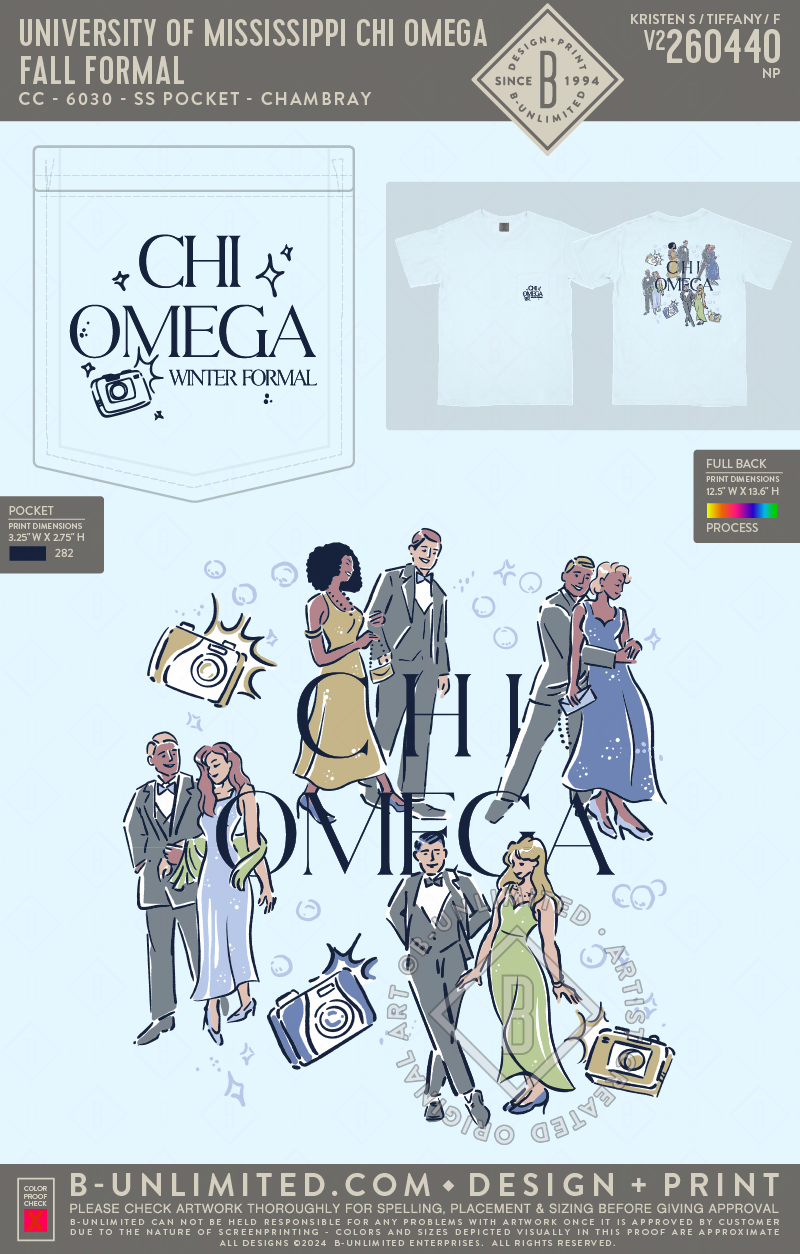 University of Mississippi Chi Omega - fall formal - CC - 6030 - SS Pocket - Chambray