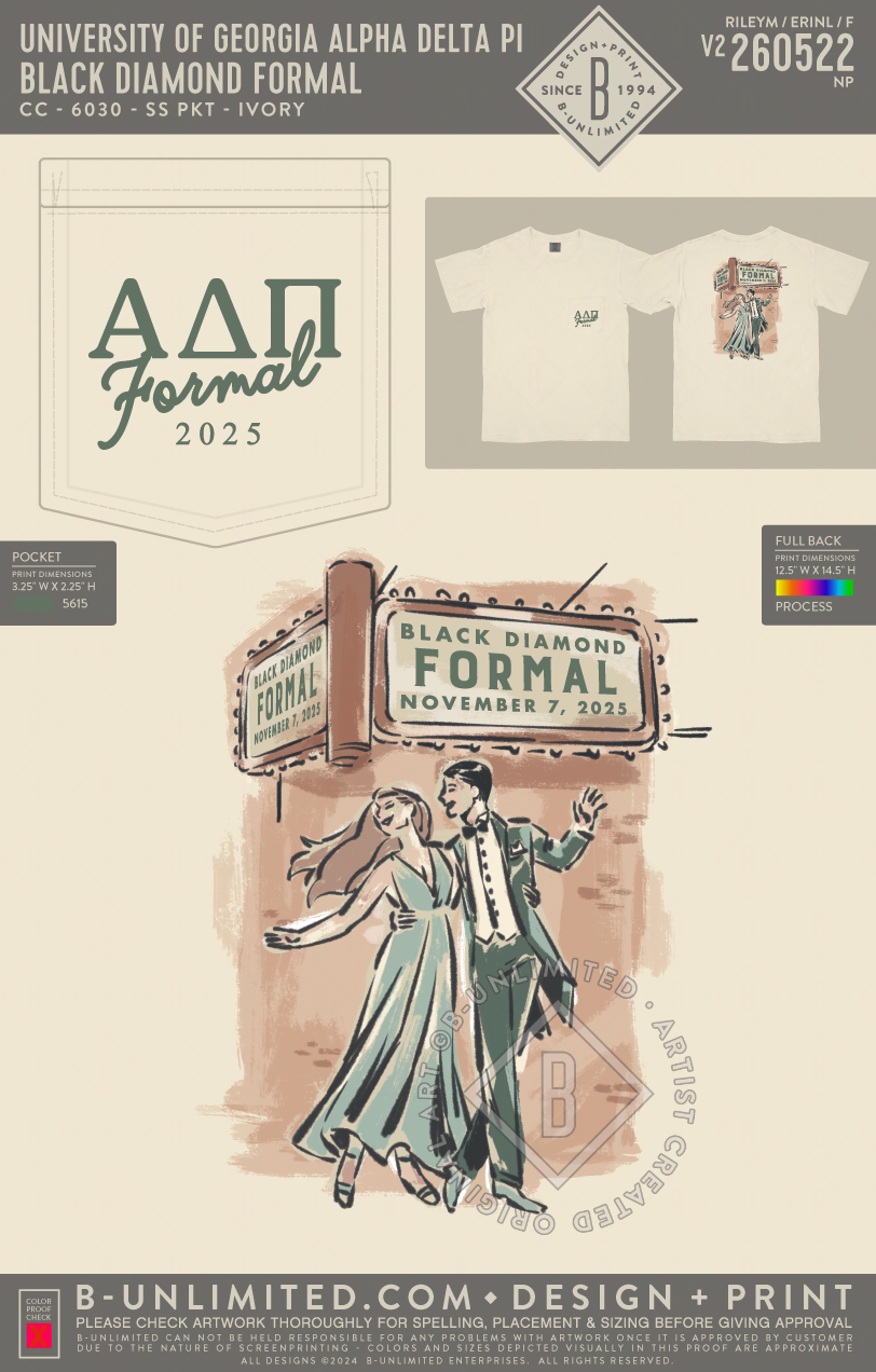 UGA ADPI - Black Diamond Formal - CC - 6030 - SS Pocket - Ivory