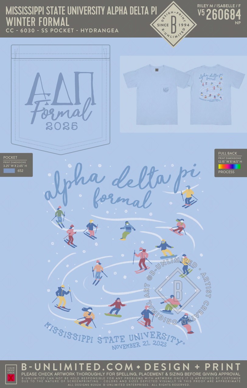 Mississippi State University Alpha Delta Pi - Winter Formal - CC - 6030 - SS Pocket - Hydrangea