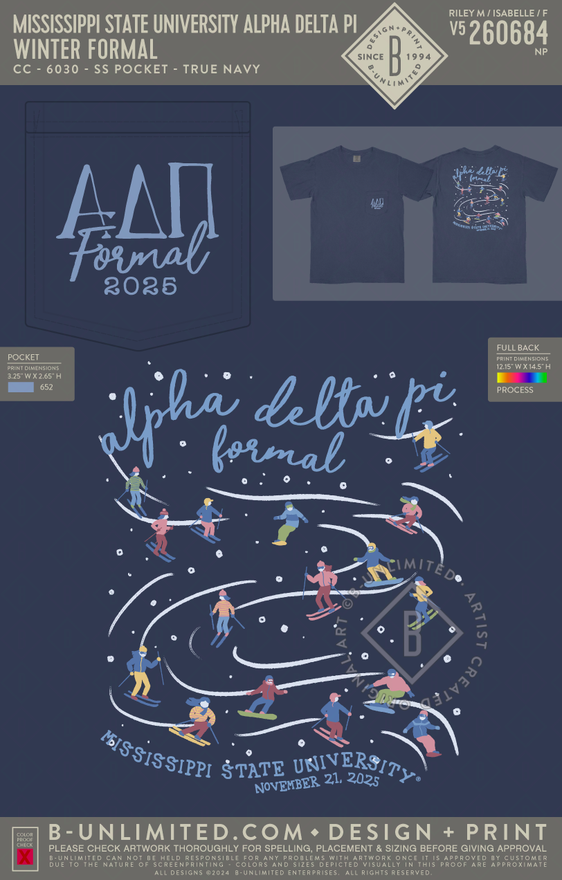 Mississippi State University Alpha Delta Pi - Winter Formal - CC - 6030 - SS Pocket - True Navy