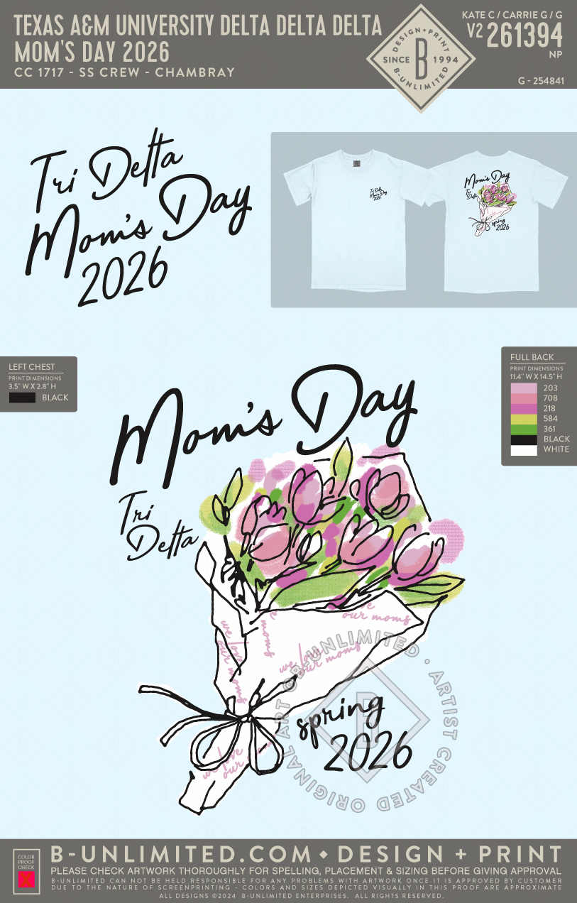 Texas A&M University Delta Delta Delta - Mom's Day 2026 (EOS26) - CC - 1717 - SS Crew - Chambray