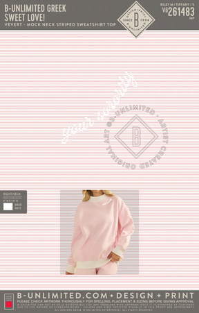 B-Unlimited Greek - Blushing Stripe Mockneck Set