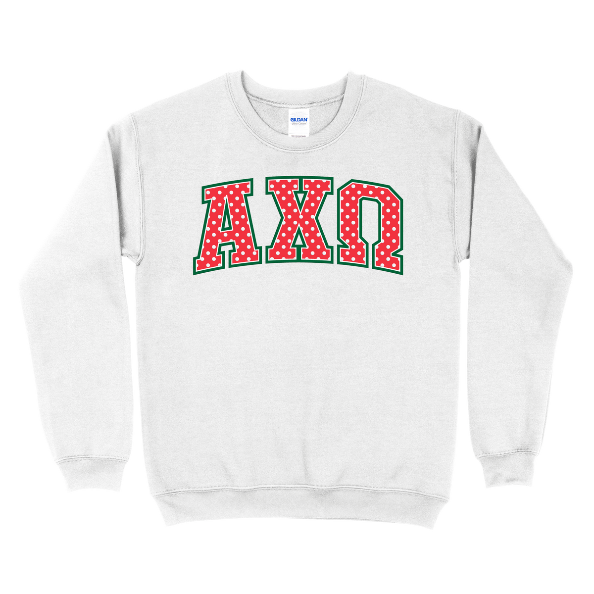 B-Unlimited Greek - Dots for Days Puff Ink Crewneck - Alpha Chi