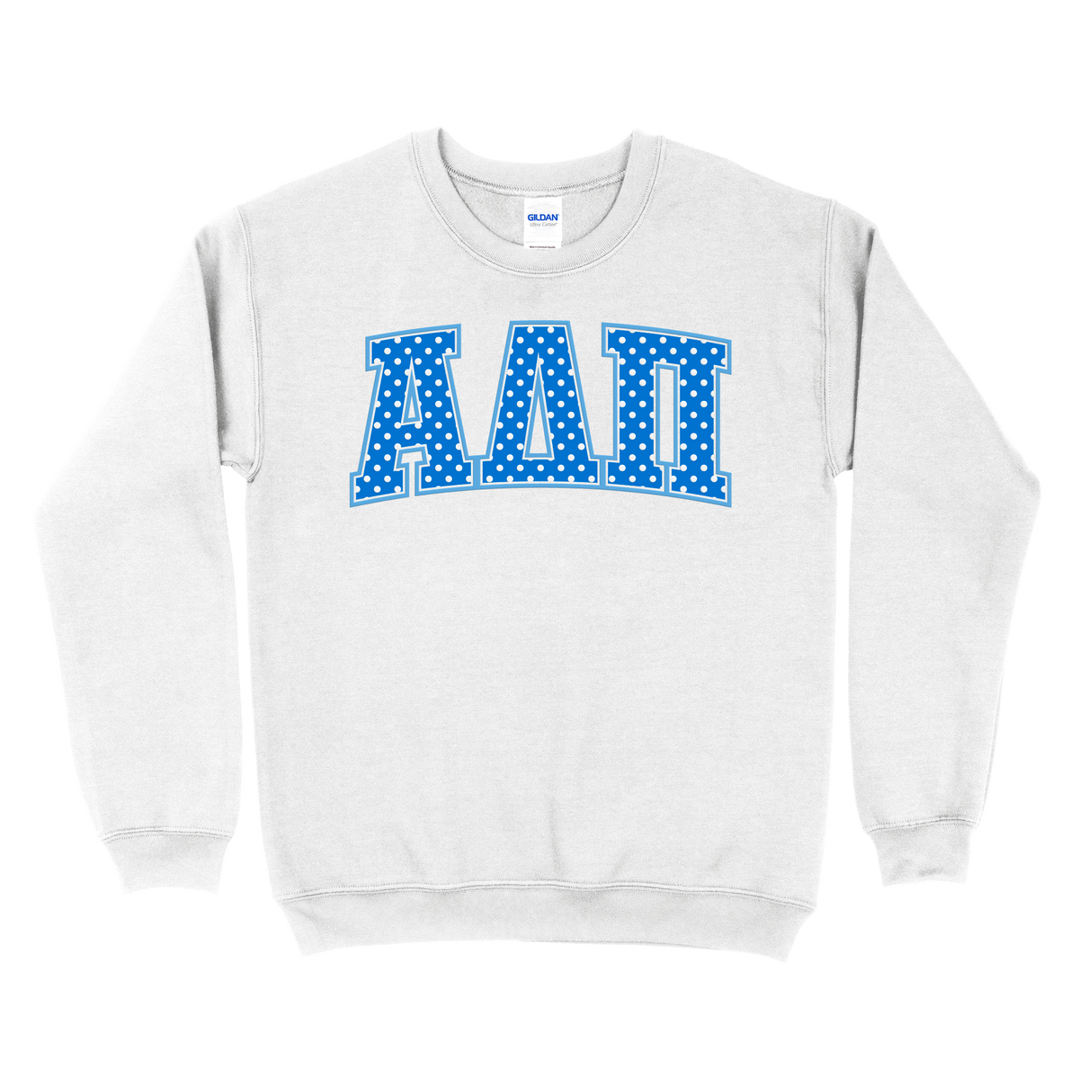 B-Unlimited Greek - Dots for Days Puff Ink Crewneck - ADPI