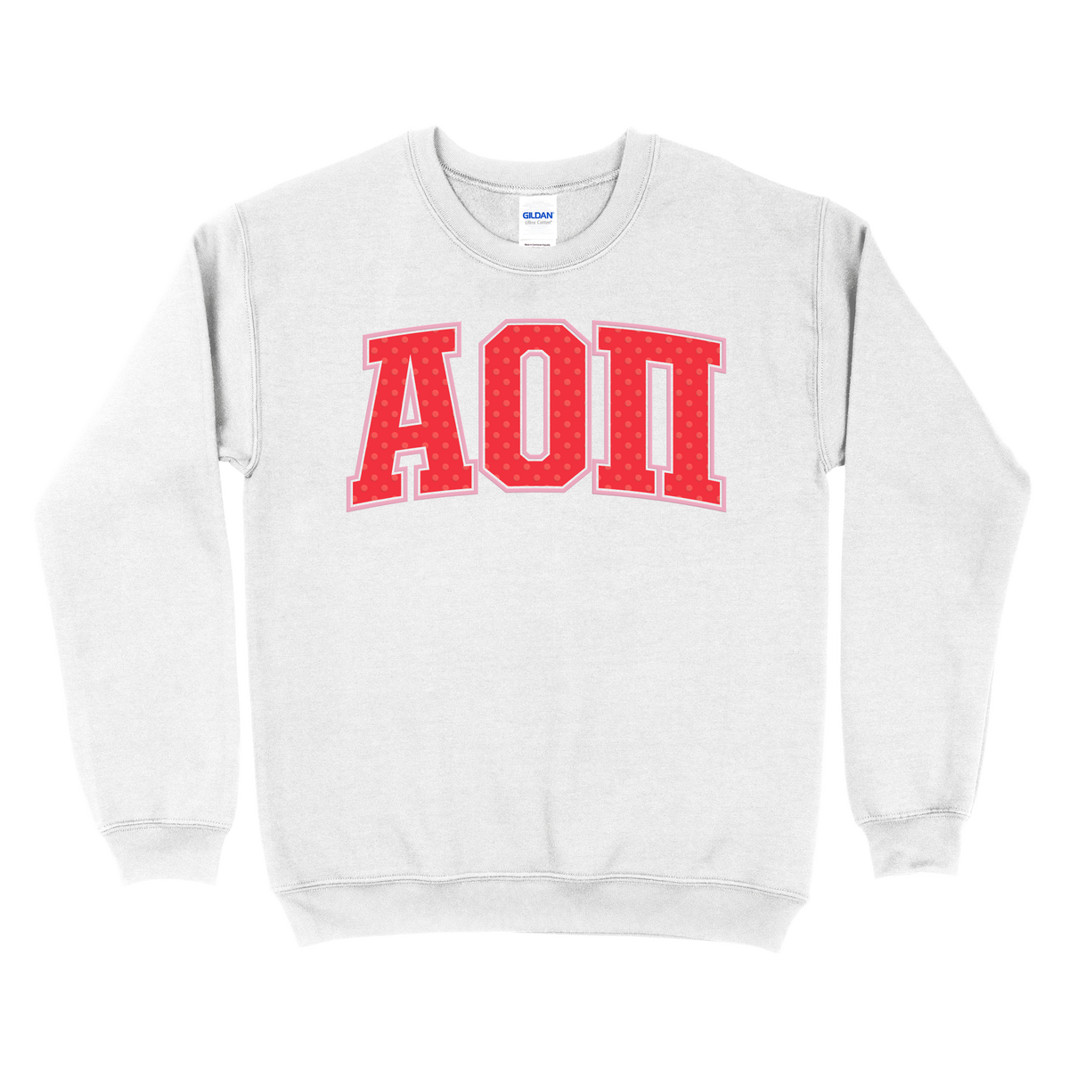 B-Unlimited Greek - Dots for Days Puff Ink Crewneck - Alpha O