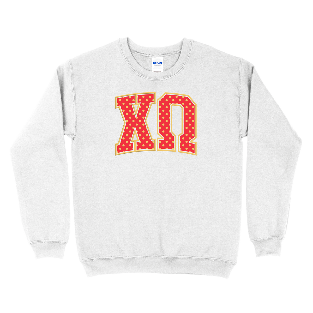 B-Unlimited Greek - Dots for Days Puff Ink Crewneck - Chi O