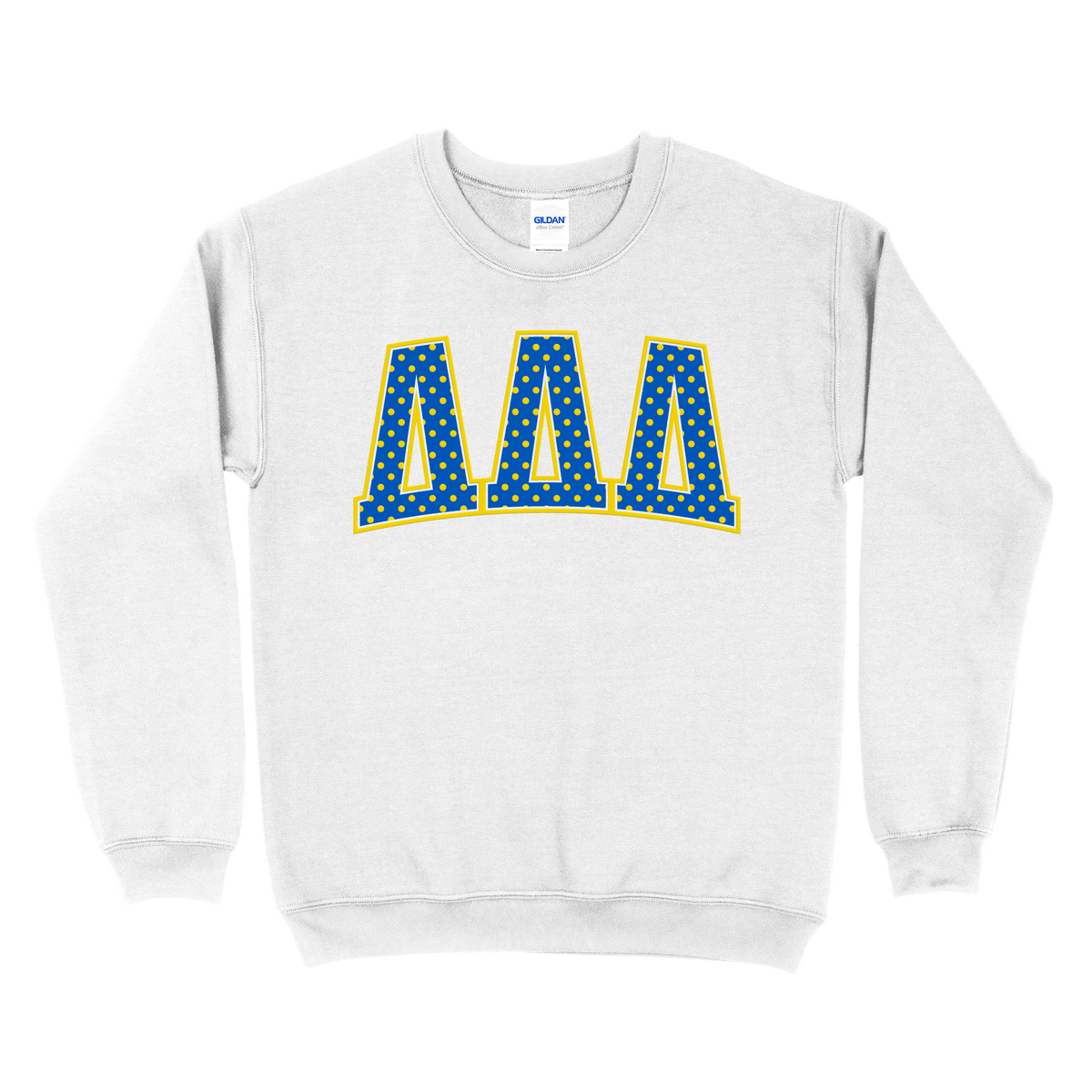 B-Unlimited Greek - Dots for Days Puff Ink Crewneck - Tri Delta