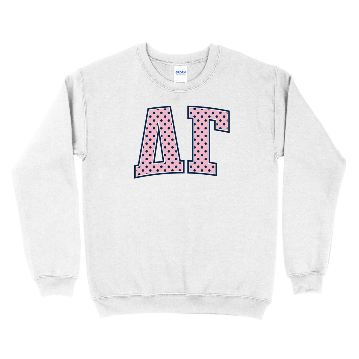 B-Unlimited Greek - Dots for Days Puff Ink Crewneck - Delta Gamma