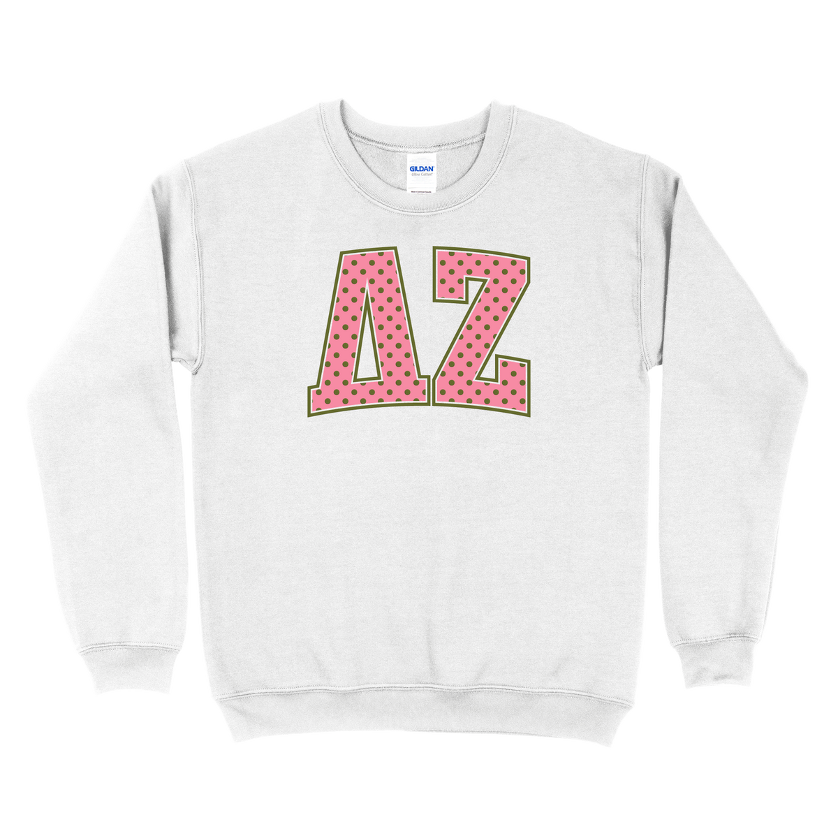 B-Unlimited Greek - Dots for Days Puff Ink Crewneck - Delta Zeta