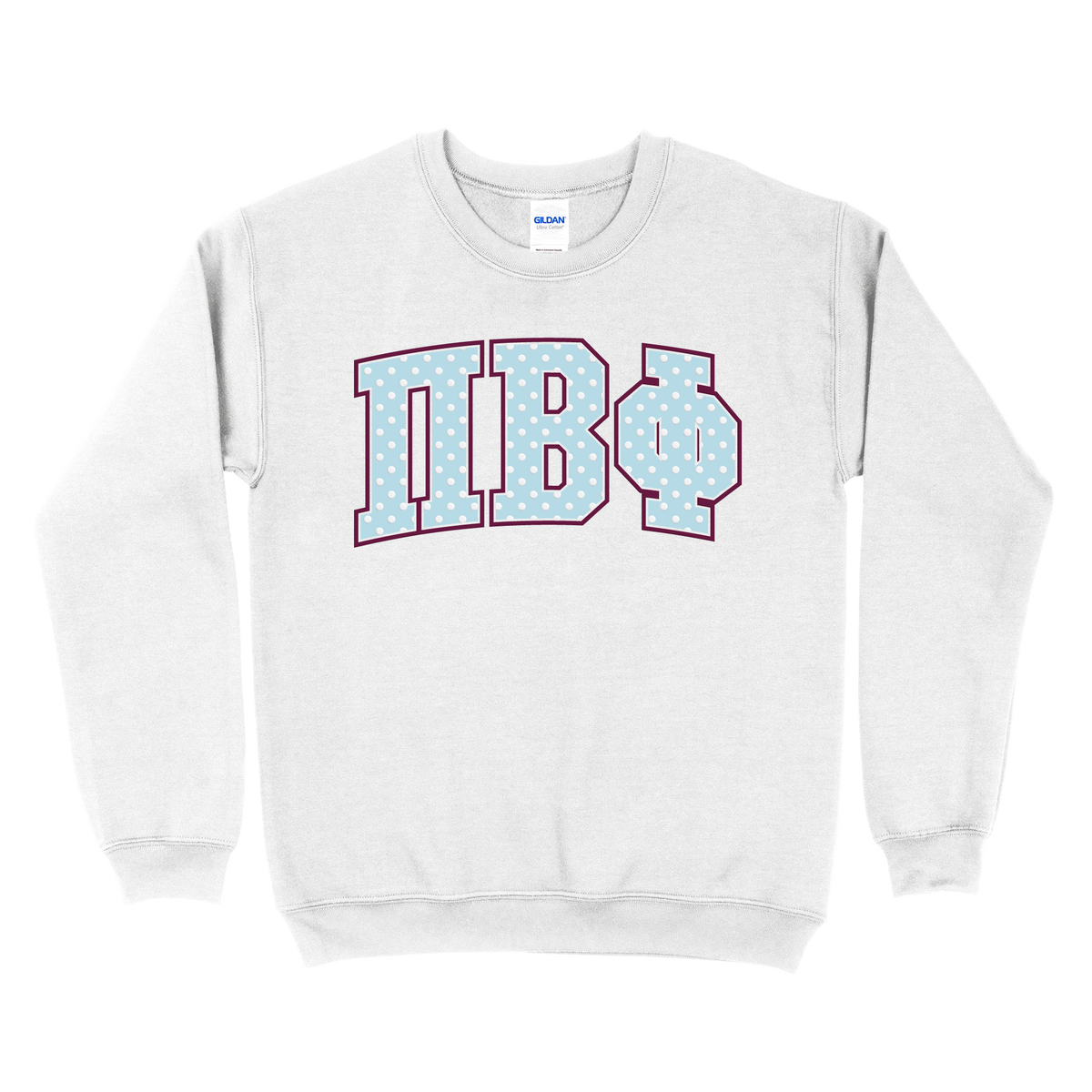 B-Unlimited Greek - Dots for Days Puff Ink Crewneck - Pi Beta Phi