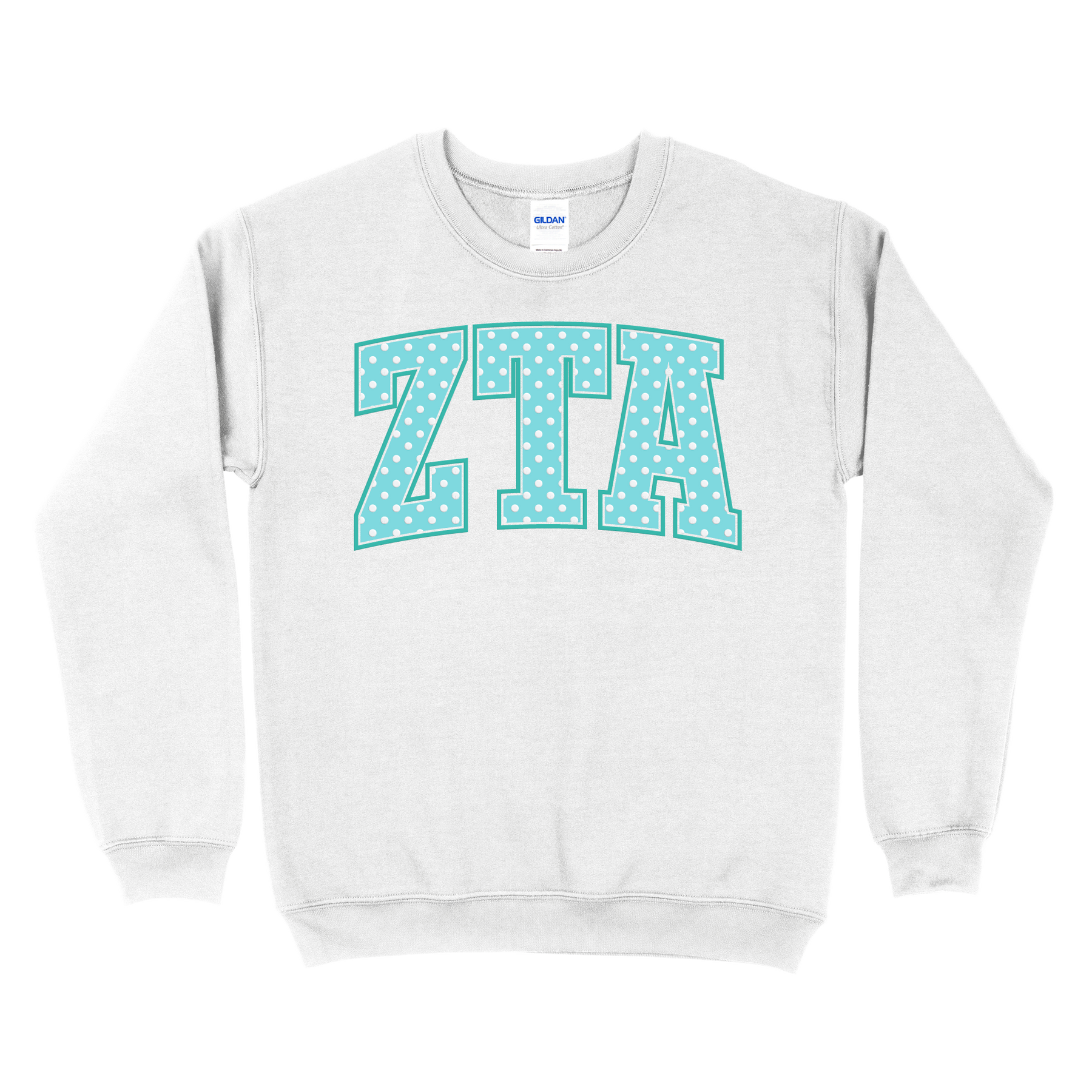 B-Unlimited Greek - Dots for Days Puff Ink Crewneck - Zeta Tau Alpha