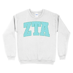 B-Unlimited Greek - Dots for Days Puff Ink Crewneck - Zeta Tau Alpha