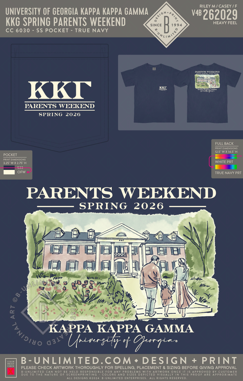UGA KKG - KKG Spring Parents Weekend(EOS26) - CC - 6030 - SS Pocket - True Navy