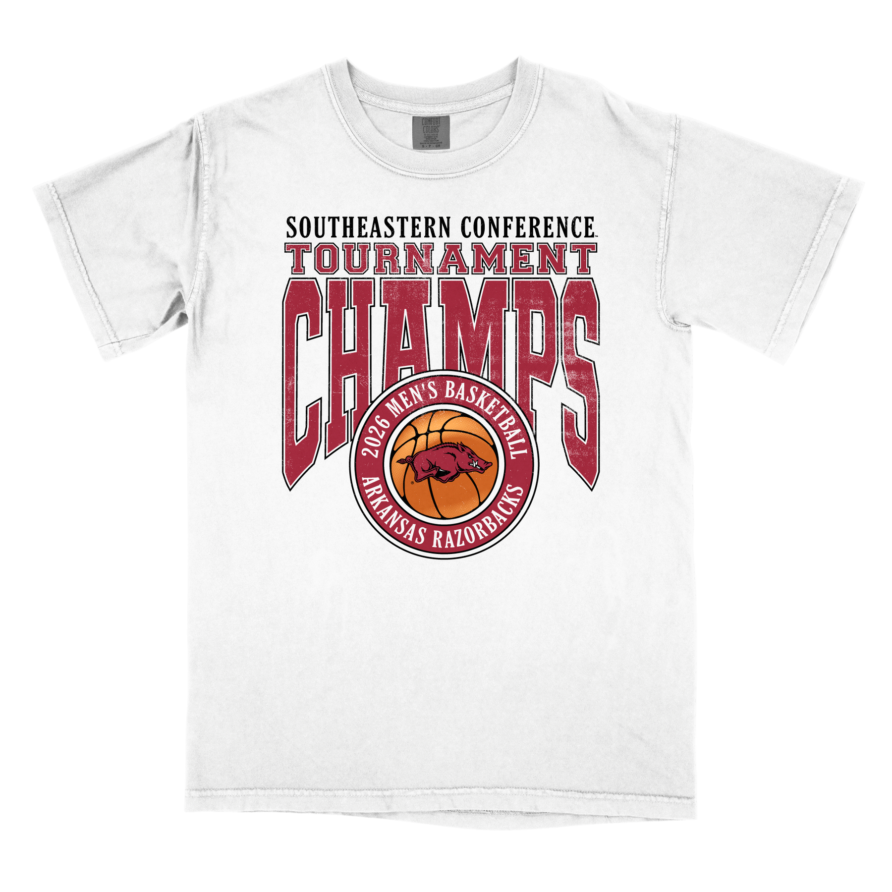 B-Unlimited Sales - SEC Basketball Champs 2026 - UARK (CUSTOM GREEK) - CC - 1717 - SS Crew - White