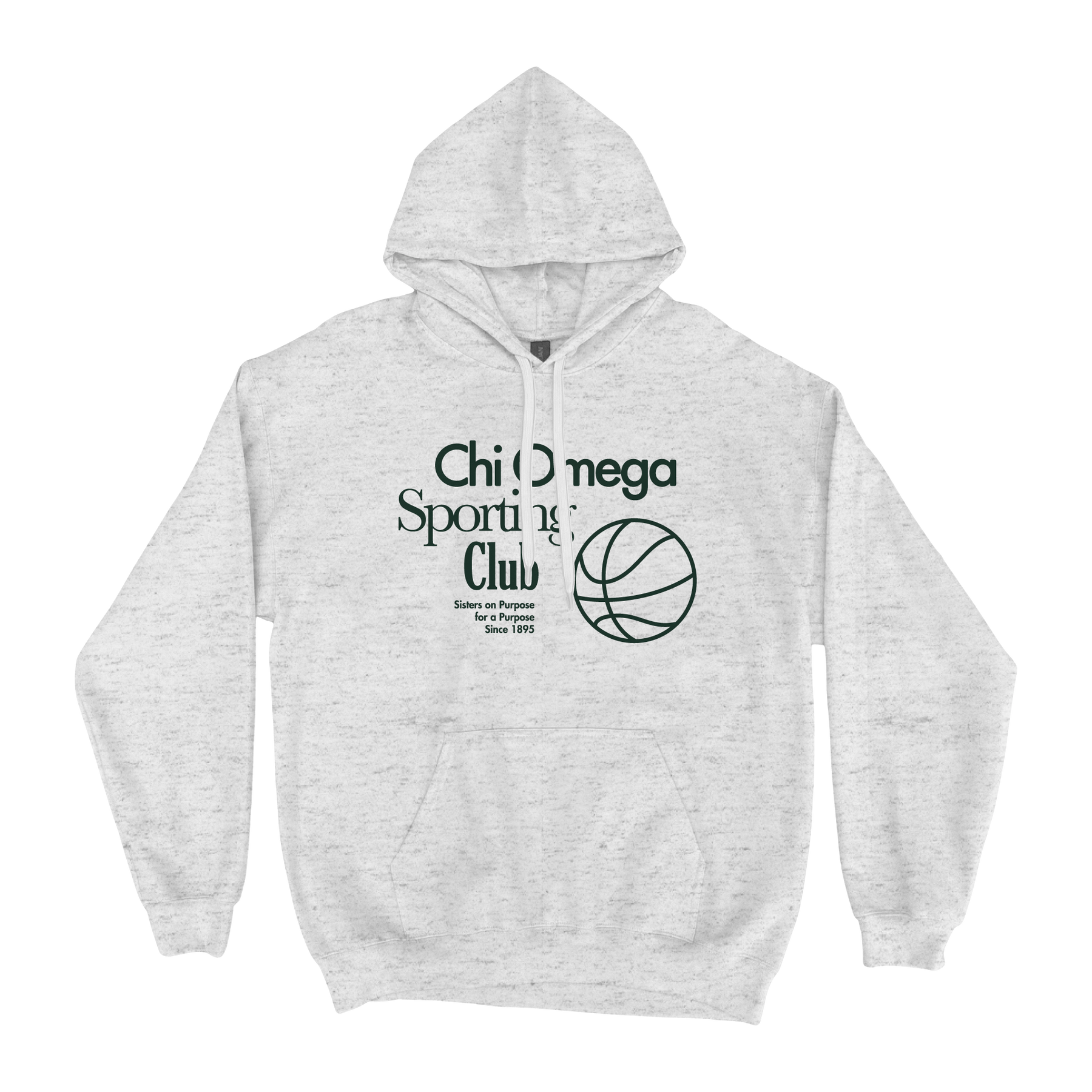 B-Greek - CHI O Sporting Club Hoodie - Ash Grey