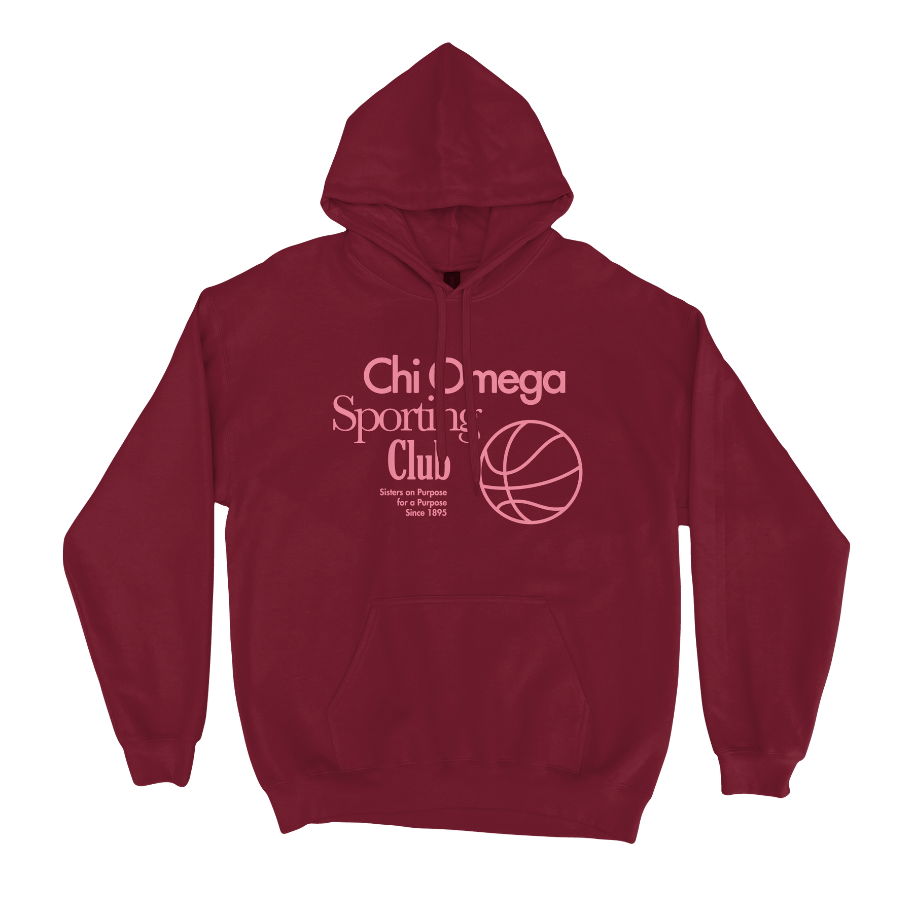 B-Greek - CHI O Sporting Club Hoodie - Garnet