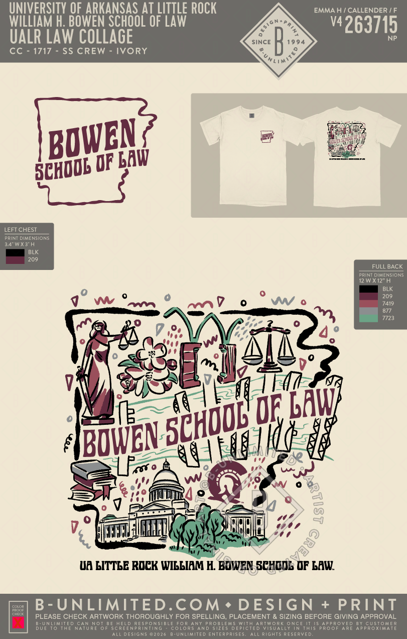 University of Arkansas at Little Rock William H. Bowen School of Law - UALR Law Collage - CC - 1717 - SS Crew - Ivory