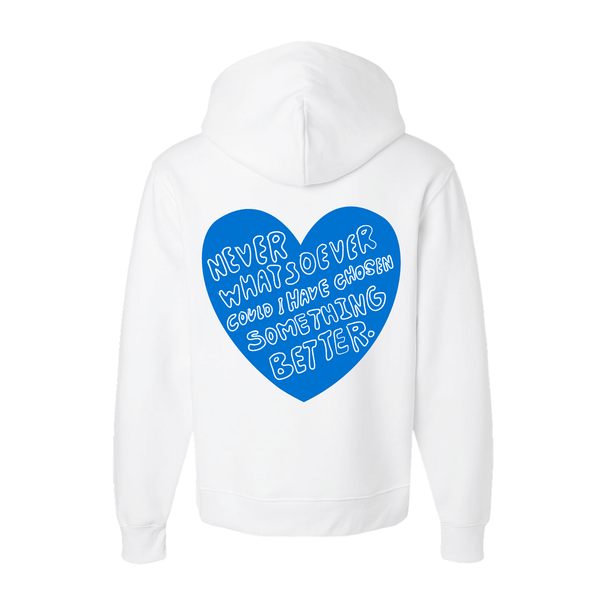 Kollege - Never Whatsoever Hoodie - Bella + Canvas - 4719 - Unisex 10 oz. Heavyweight Hoodie Sweatshirt - White