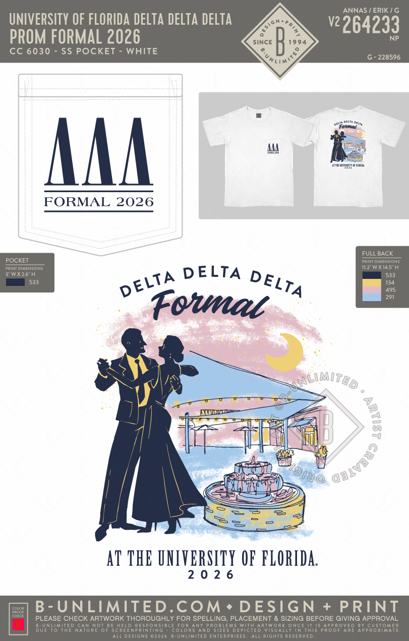 University of Florida Delta Delta Delta - Prom Formal 2026 (EOS26) - CC - 6030 - SS Pocket - White