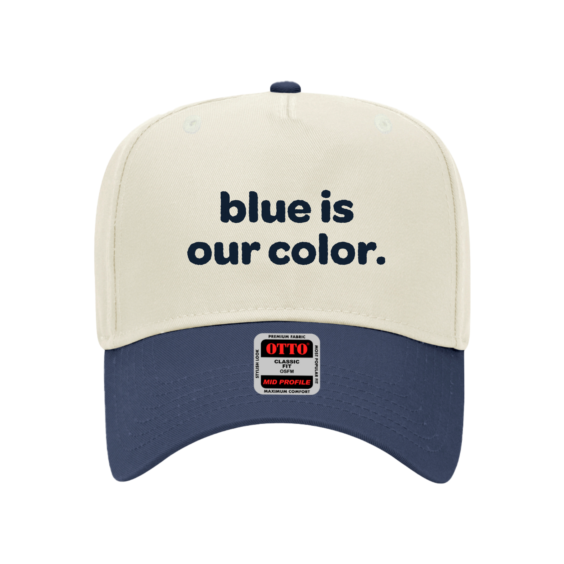 Kollege - Blue is our Color Hat - Otto Cap - 31-069 - Baseball Cap - Navy/Natural