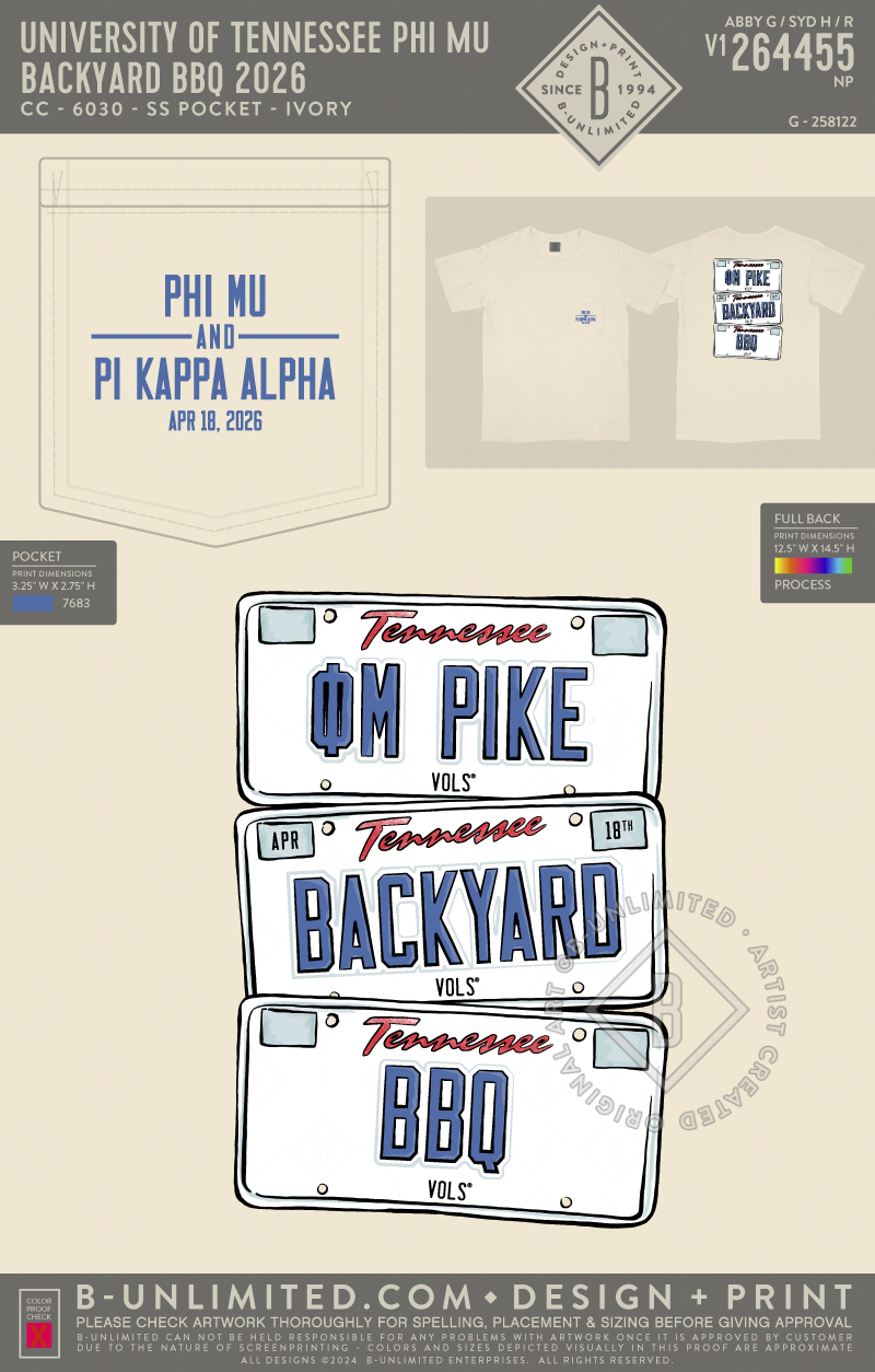 University of Tennessee Phi Mu - Backyard BBQ 2026 (EOS26) - CC - 6030 - SS Pocket - Ivory