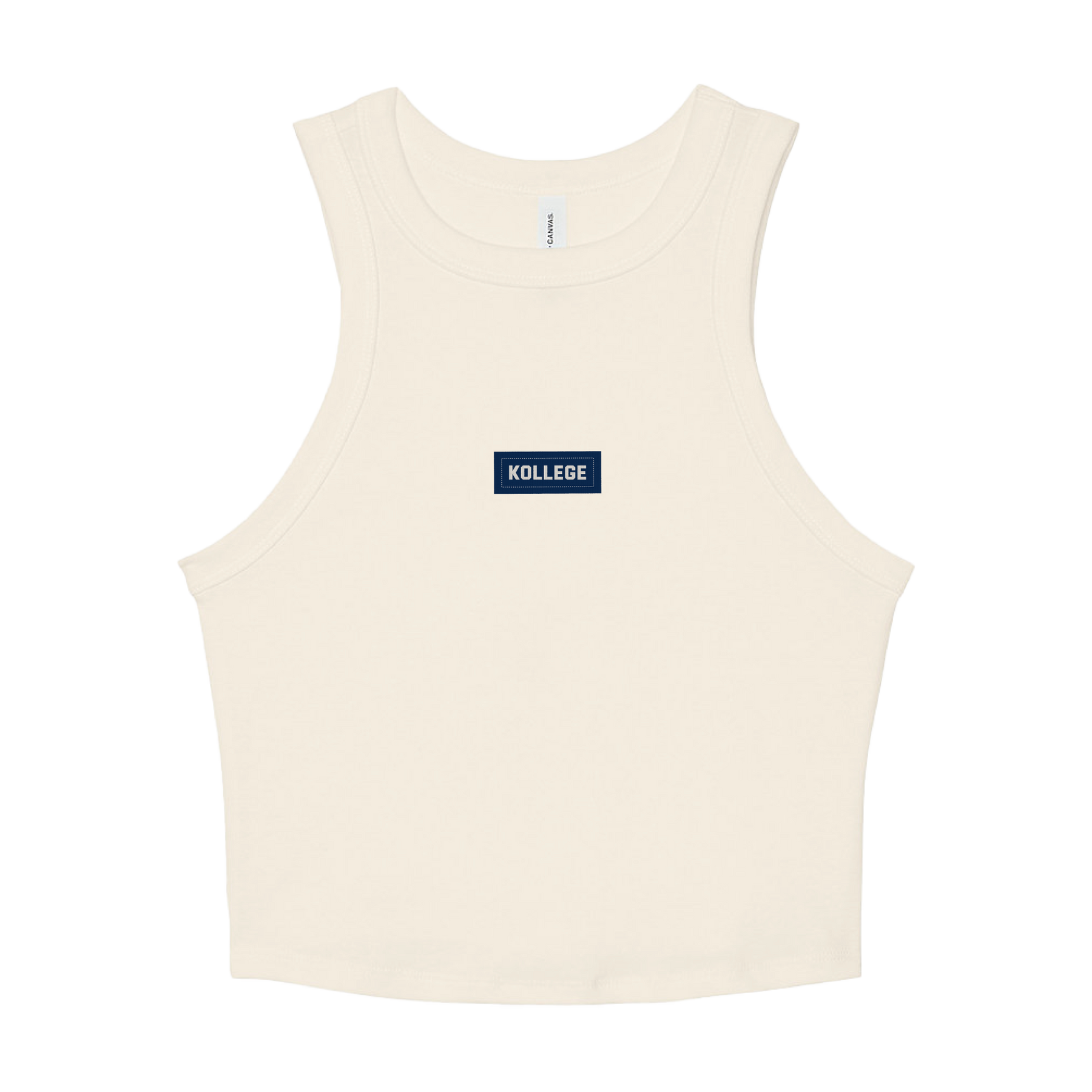 Kollege - Patch Tank Kollege - B+C - 1019 - Ladies Tank Top - Solid Natural Blend