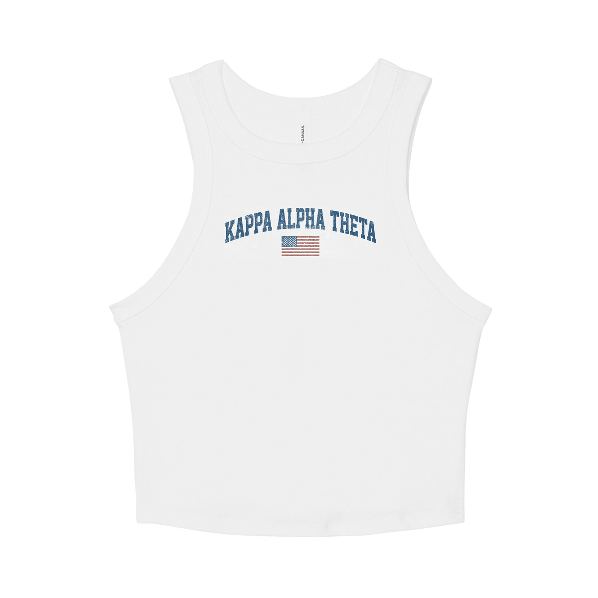 B-Unlimited Greek - Simple American - Kappa Alpha Theta - B+C - 1019 - Ladies Tank Top - Solid White Blend