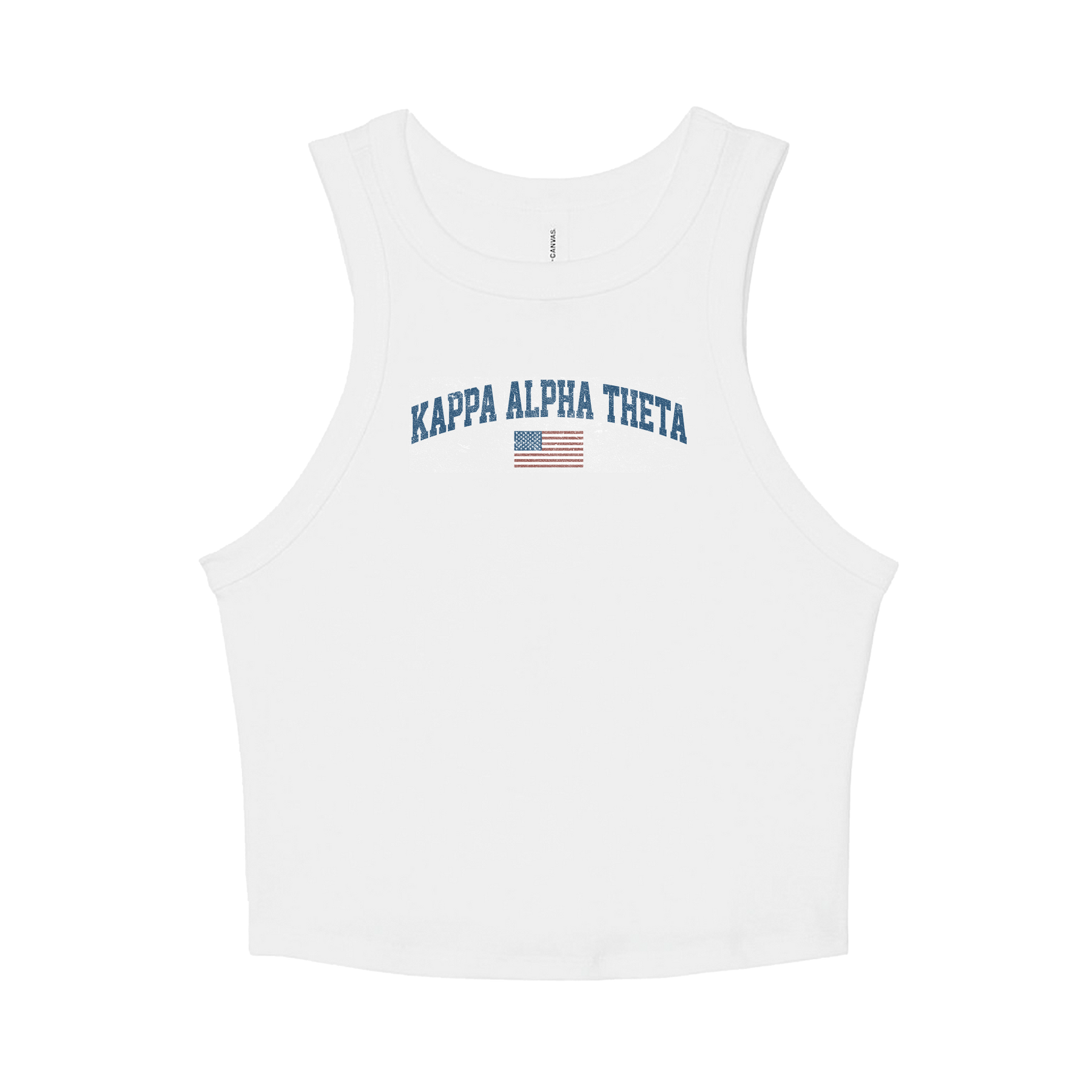 B-Unlimited Greek - Simple American - Kappa Alpha Theta - B+C - 1019 - Ladies Tank Top - Solid White Blend