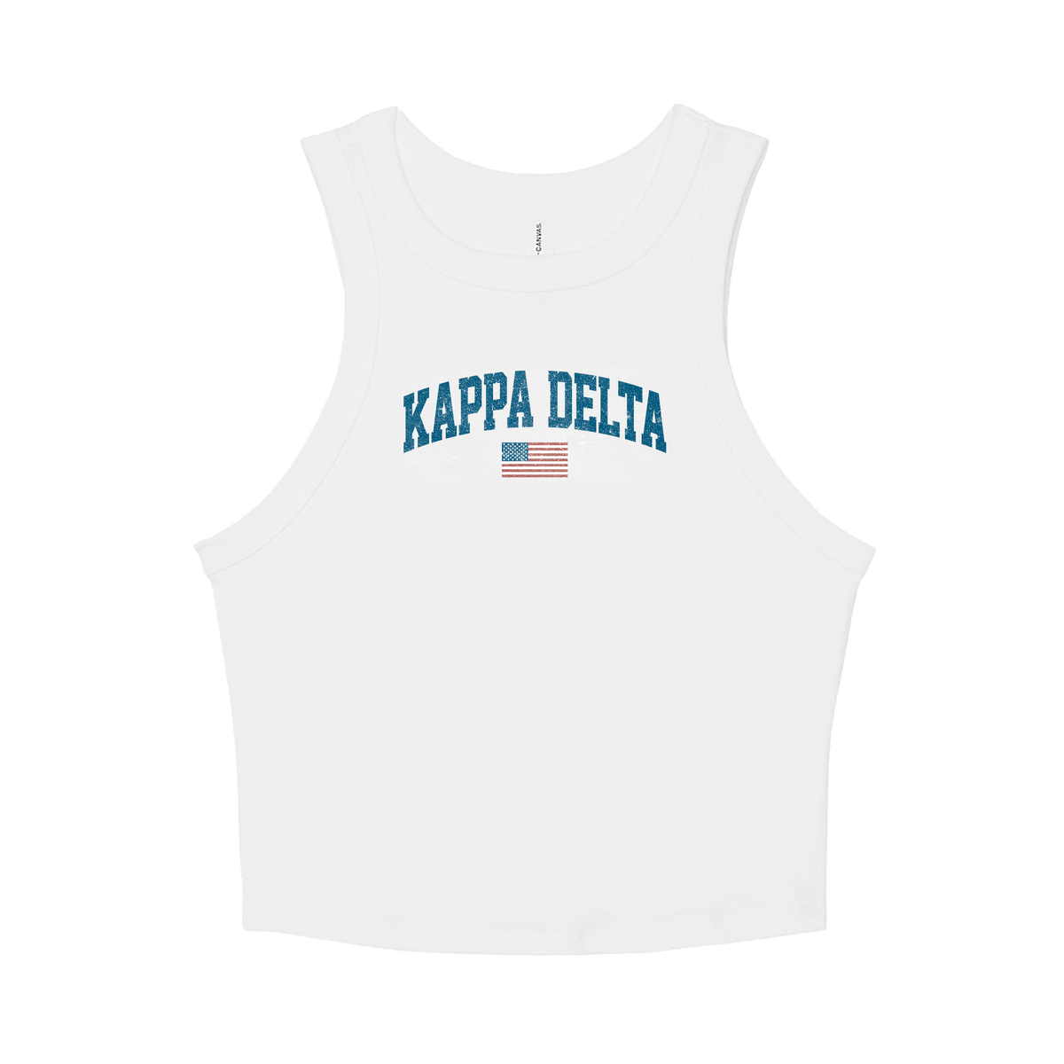 B-Unlimited Greek - Simple American - Kappa Delta - B+C - 1019 - Ladies Tank Top - Solid White Blend