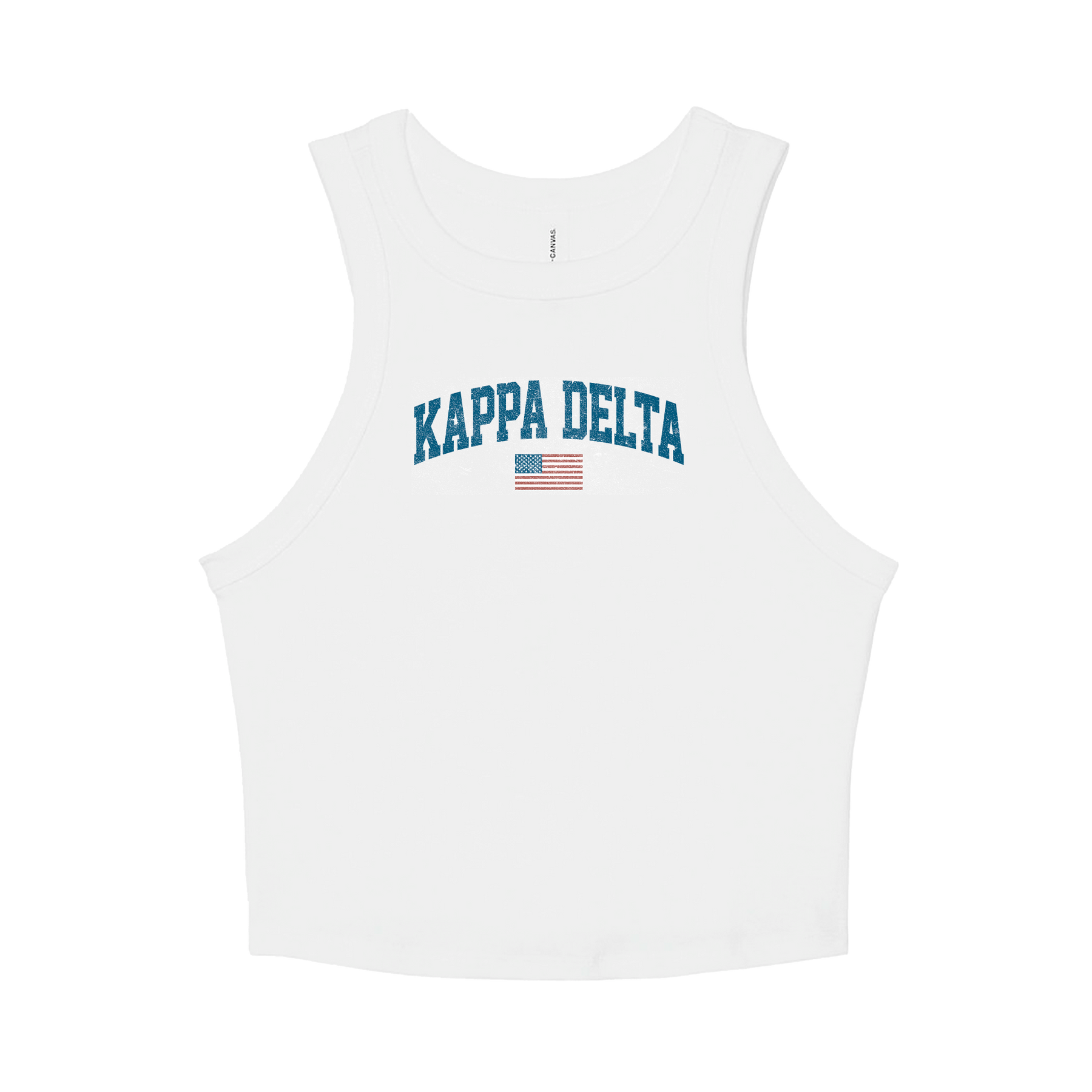 B-Unlimited Greek - Simple American - Kappa Delta - B+C - 1019 - Ladies Tank Top - Solid White Blend