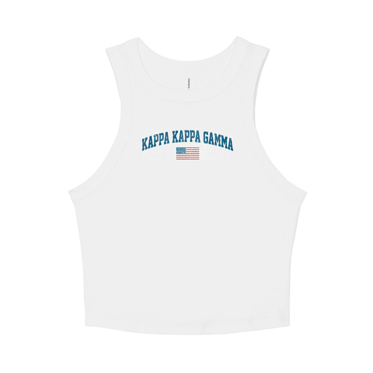 B-Unlimited Greek - Simple American - Kappa Kappa Gamma - B+C - 1019 - Ladies Tank Top - Solid White Blend