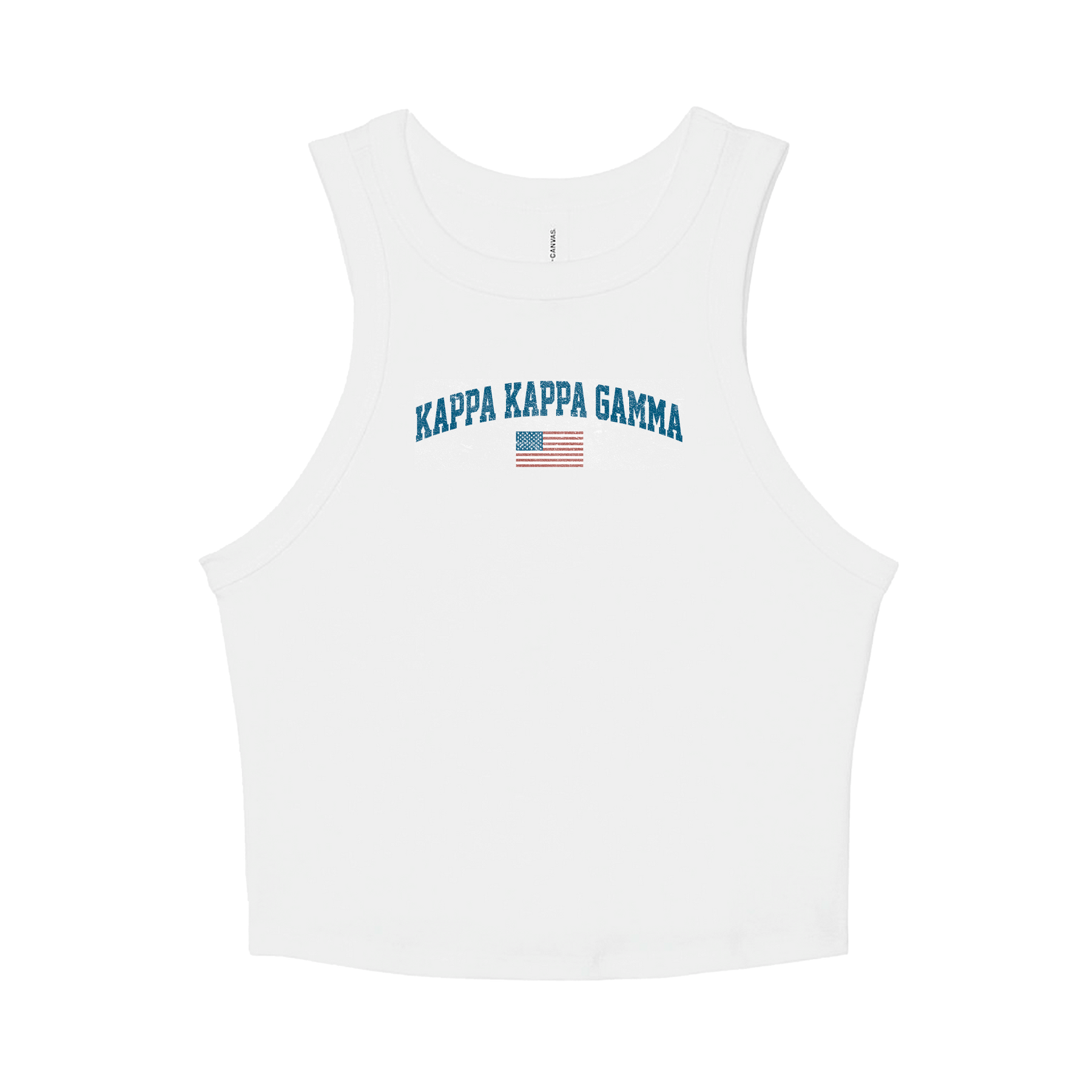 B-Unlimited Greek - Simple American - Kappa Kappa Gamma - B+C - 1019 - Ladies Tank Top - Solid White Blend