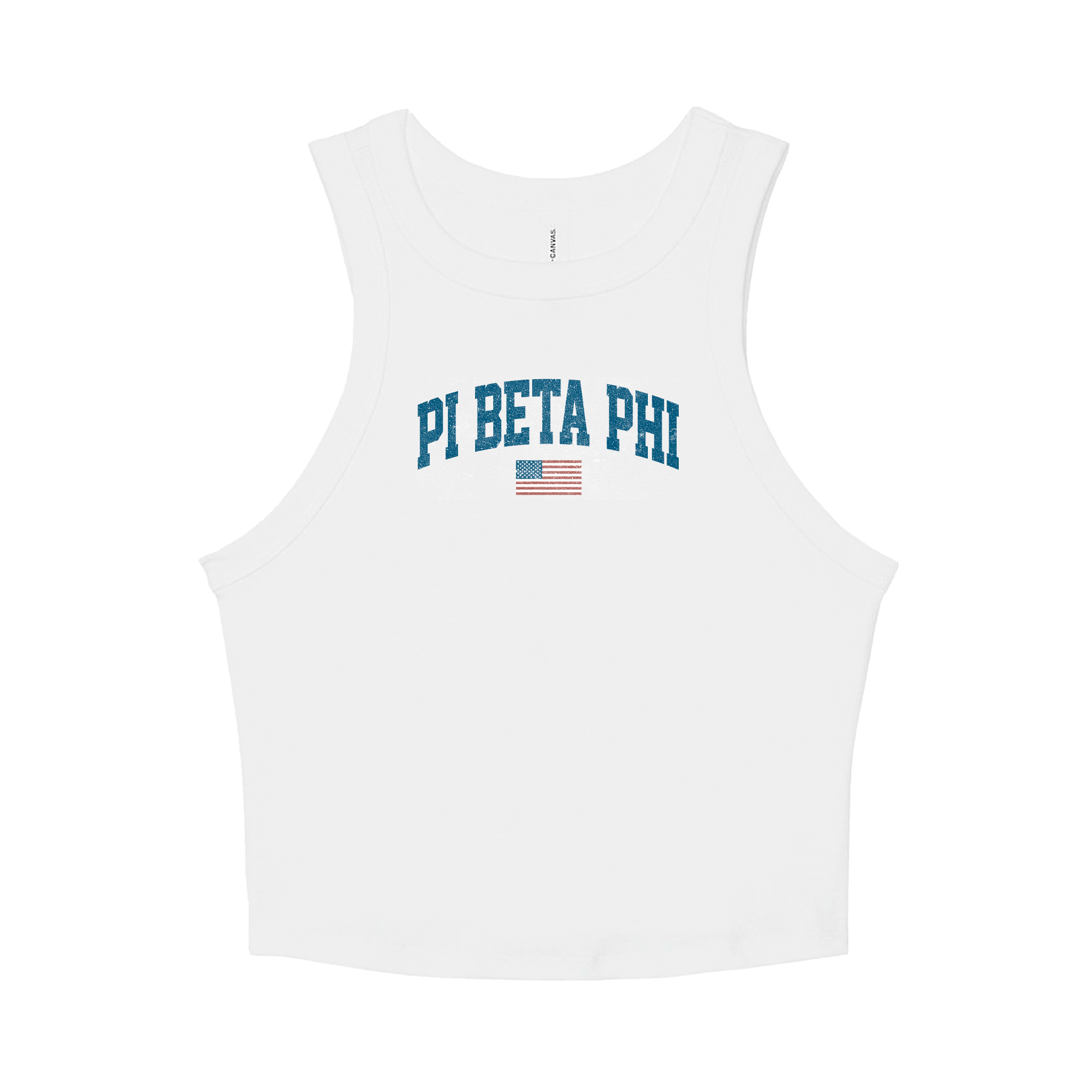 B-Unlimited Greek - Simple American - Pi Beta Phi - B+C - 1019 - Ladies Tank Top - Solid White Blend